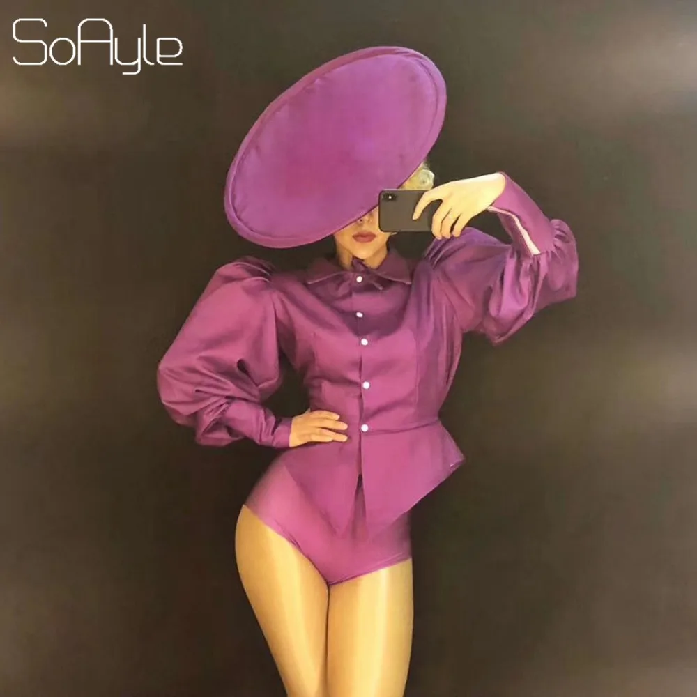 SoAyle вечерние женские костюмы открытие танцевальной игры ГОГО фиолетовые шорты с