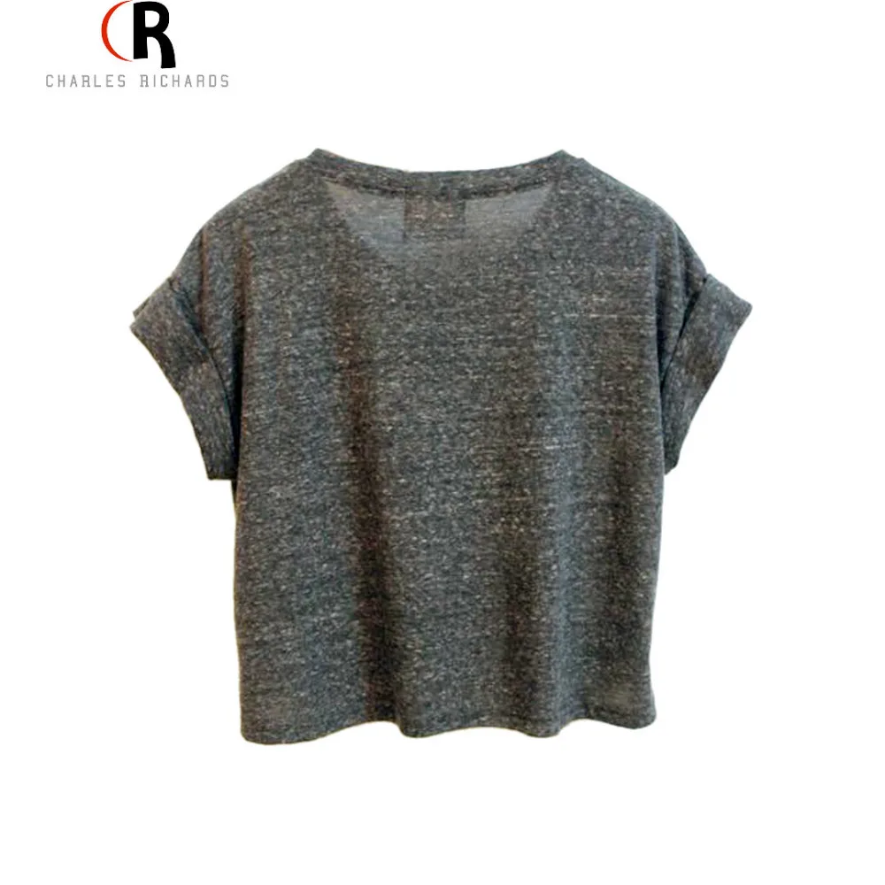 Новейший новый женский свободный серый кроп-топ с рисунком Совы приключениями