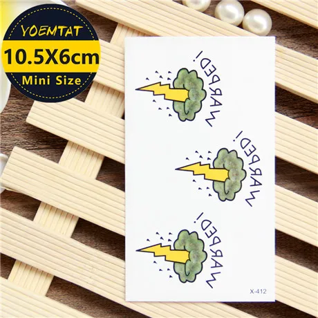 1 шт., водостойкие Временные татуировки, стикер, золотая рыбка, татуировка, Водная передача, поддельные татуировки, флеш-тату для девушек, женщин, мужчин - Цвет: 14