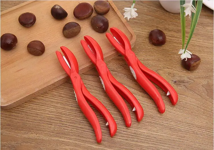 1 шт. Творческий Нержавеющая сталь каштановый резак щипцы для грецких орехов