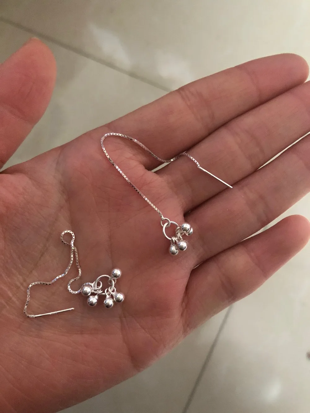 Реальный. Женские серьги из серебра 925 пробы с бусинами и кисточками|earrings long|threader