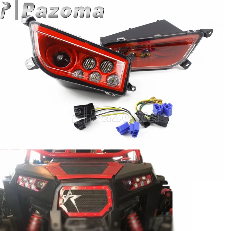 Крассветодиодный ные передние фары OEM ATV проектор Освещение для Polaris General 1000 2016 2018|