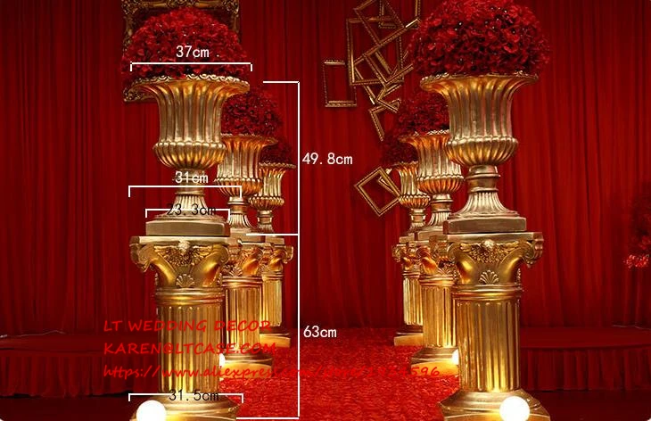 Aureate полимерные римские колонны Свадебные свинцовые стеклянные армированные