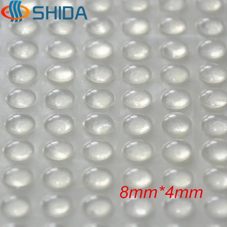 Оптовая продажа 2000 шт 8*4 мм самоклеющиеся противоскользящие прозрачные и черные