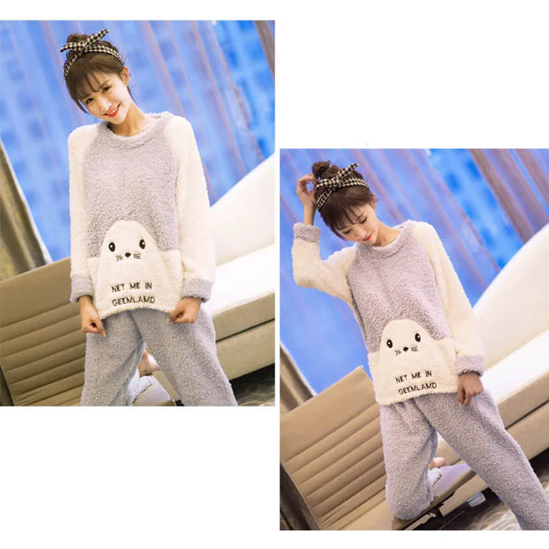 FL023C корейский Кардиган Женская пижама Пижама для сна Mujer Kawaii пижамный комплект кигуруми пижамы Женская пижама Femme Ночной костюм