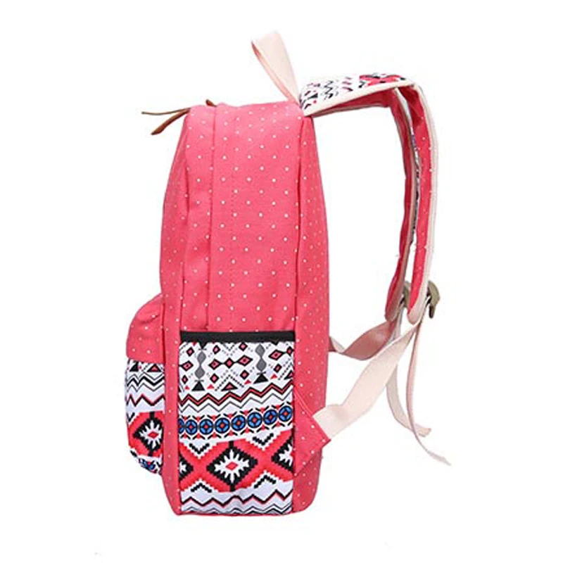 Холщовый рюкзак для женщин розовая школьная сумка подростков девочек