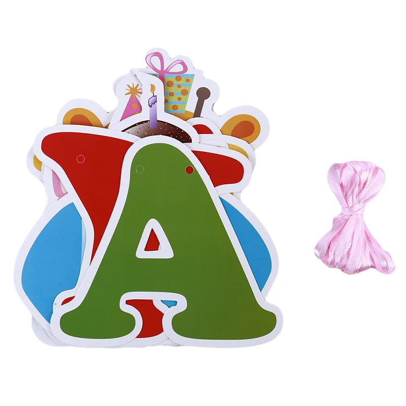 Гирлянда баннеры флаги с днем плакат &quotс рождения&quot для мальчиков и девочек