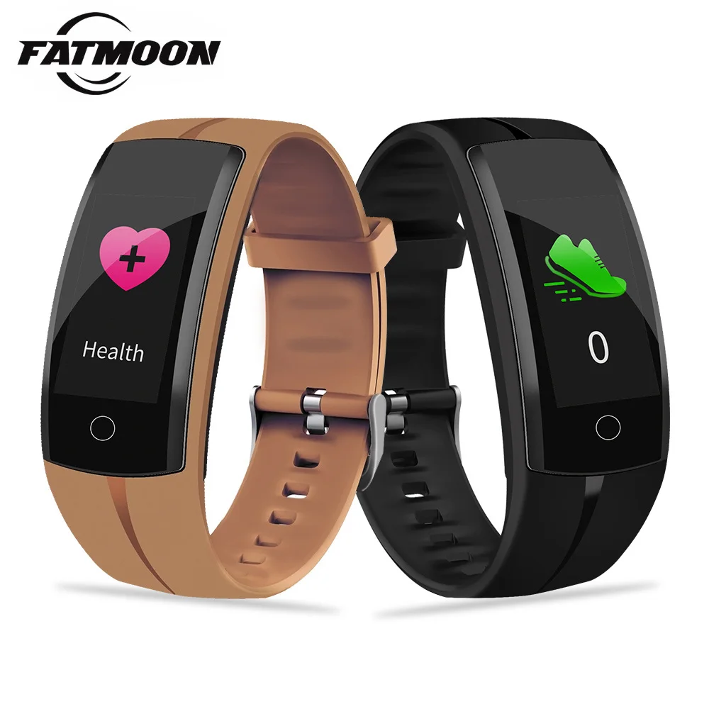 FATMOON Smart Bracelet QS 100 Heart Rate Blood Pressure Monitor Call Message Reminder Touch Screen Wristband for phone | Электроника