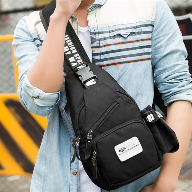 High Quality Brand Men Chest Bag Function Cool Leisure Pack Oxford Male Messenger bag Designer trave back | Мужские сумки