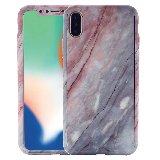 shen se shan hu 360 градусов полный корпус леопардовый чехол для телефона для iPhone X XR XS MAX 6S 7 8 7Plus 5 5S SE жесткие чехлы Защитная крышка закаленное стекло - Цвет: shen se shan hu
