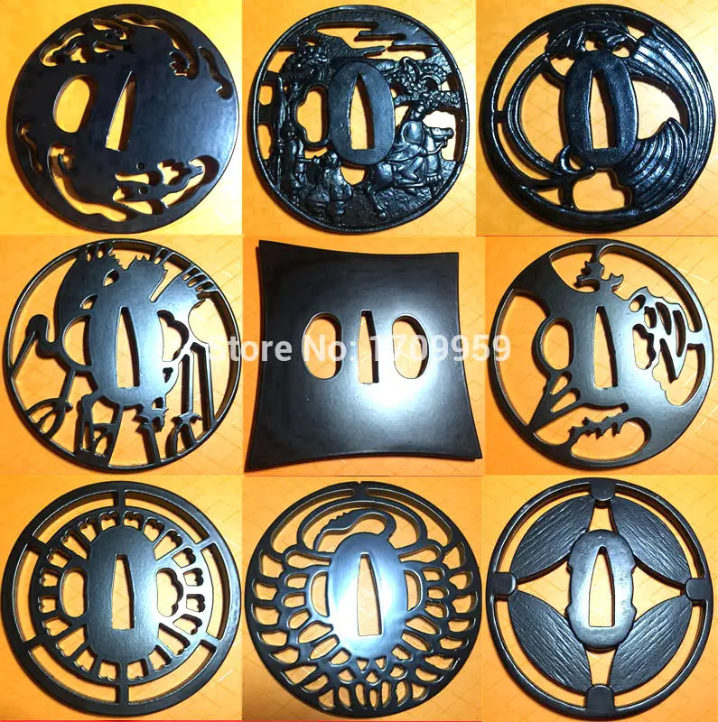 Чудесная железная защита Tsuba для японской самурайский меч катана Guard Wakizashi