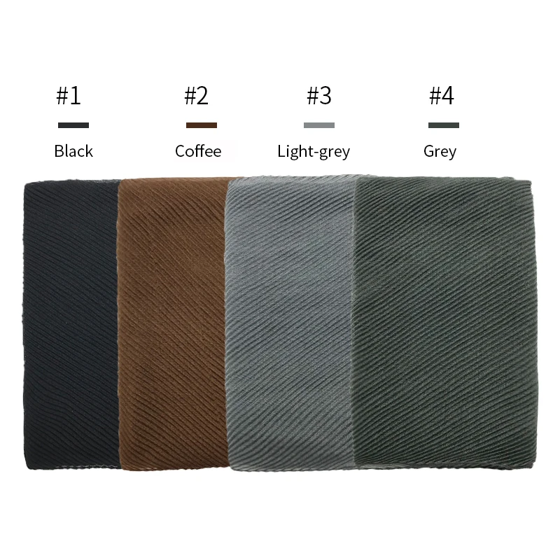 Однотонный шарф из вискозы с плиссированными крапинками мусульманский женский