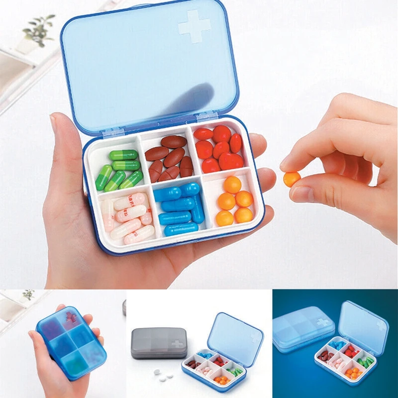 Мини контейнер для таблеток складной хранения лекарств Дорожный Чехол держатель