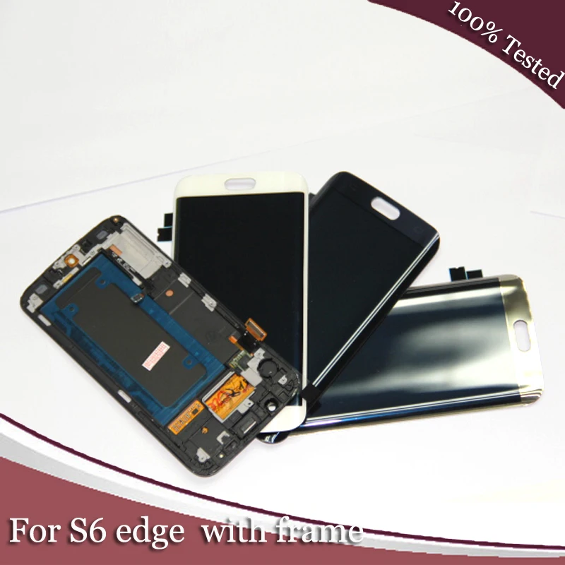 Жк дисплей совместимый с Samsung Galaxy S6 Edge G925F G925A G925P жк экран сенсорным