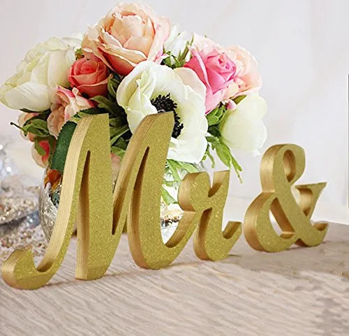 MR& MRS золотые буквы для свадебного украшения подарок, Столешница 3 шт./партия