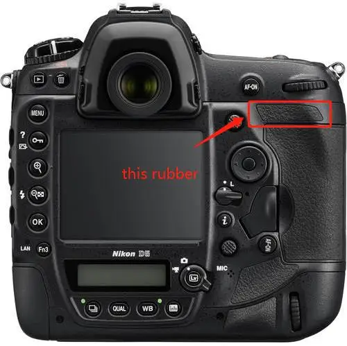 Silver Для Nikon D5 резиновый чехол-накладка малого пальца резиновая крышка двери Камера Ремонт Часть запасная деталь - Color: Silver
