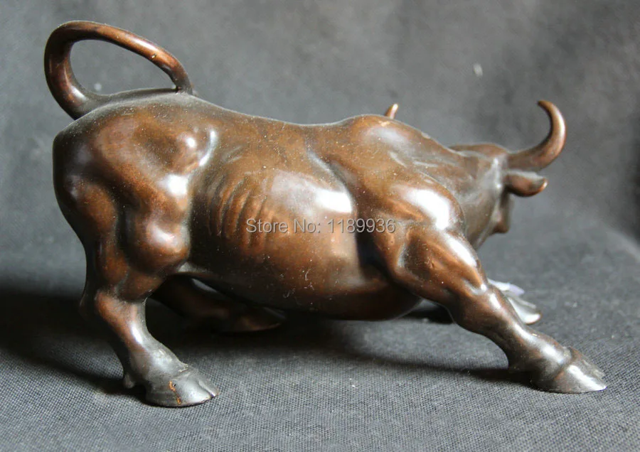 Бронзовая статуэтка быка из фэн шуй 9 дюймов|statue|statue animalstatue bronze |