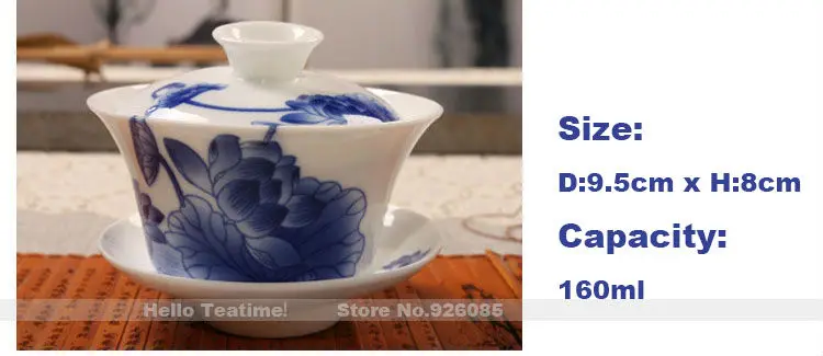 Сине-белый фарфоровый тонкий чайник 160 мл lotus china gaiwan кунг-фу неглазурованного
