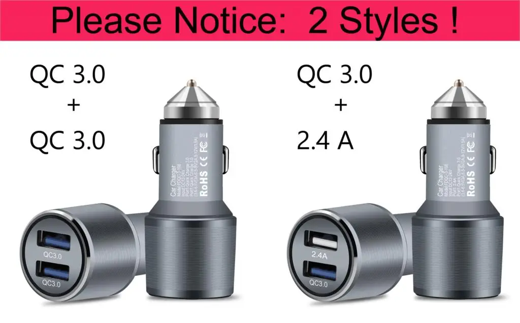 Зарядное устройство QC Quick Charge 3,0, двойной автомобильный адаптер, прикуриватель, автомобильное зарядное устройство для мобильного телефона Xiaomi iPhone X 8 7 4 5 6 samsung