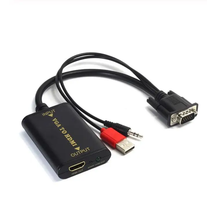 Качественный портативный VGA HDMI выход 1080P HD аудио TV AV PC видео кабель
