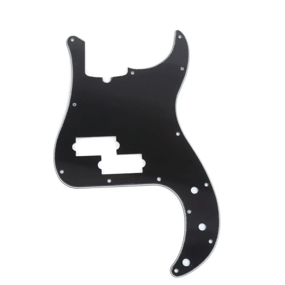 Musiclily Pro 13 отверстиями современный Стиль P Bass накладку для 4 строки Американский Precision Bass, 3Ply черный - Цвет: 3ply Black
