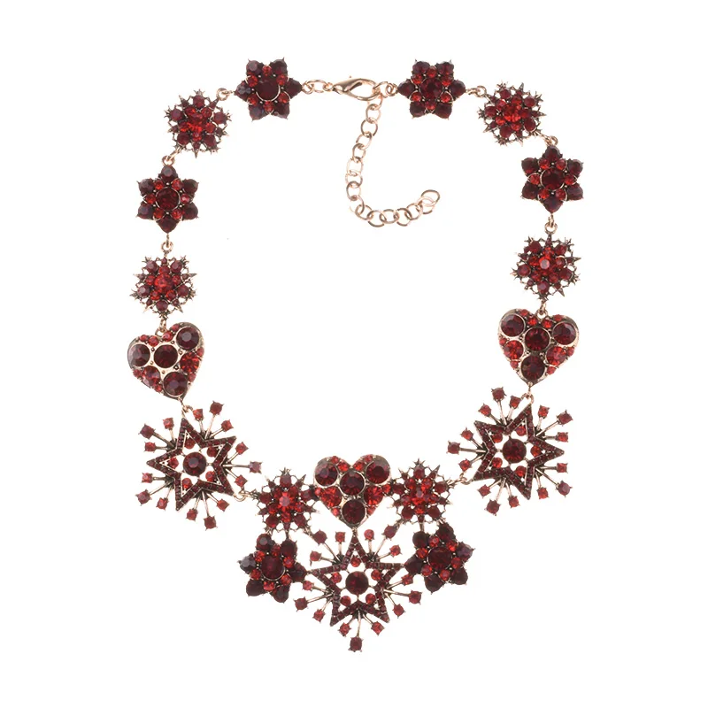 PPG& PGG Роскошные ювелирные изделия для женщин Мода Bijoux Прозрачный Кристалл Снежинка заявление колье ожерелья подвески