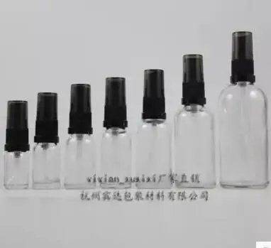 100ml round clear perfume bottle with black sprayer,travel refillable 100ml empty atomiser spray perfume container