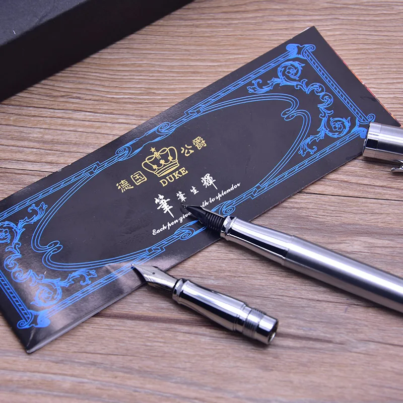 Перьевая ручка Duke 209 два разных наконечника новая кожаная подарочная коробка в