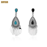 leisure house jewelry bohemia folk style earrings light blue fashion simple earrings tassel earrings hanging may nepal