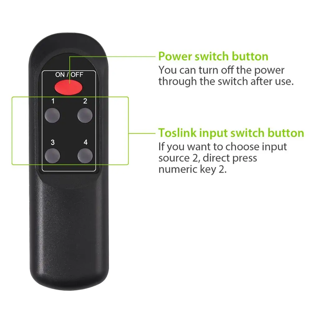 PROSTER Toslink переключатель 4X1 Оптический для DTS AC 3 аудио коммутатор 4 порта пульт