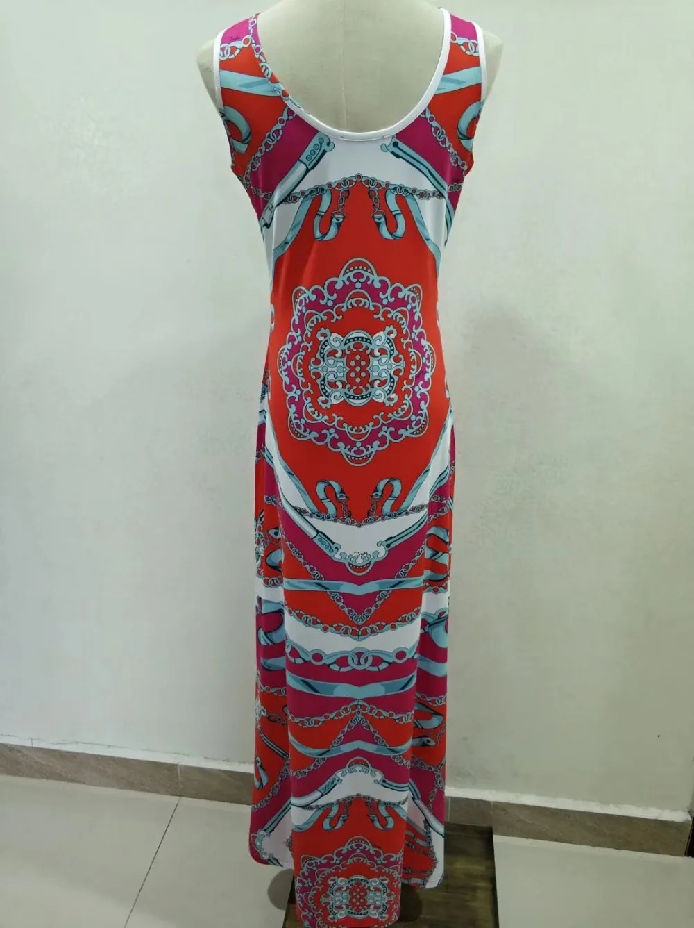 Сумасшедшая акция [EFATZP]! Женское платье-майка с геометрическим принтом модель