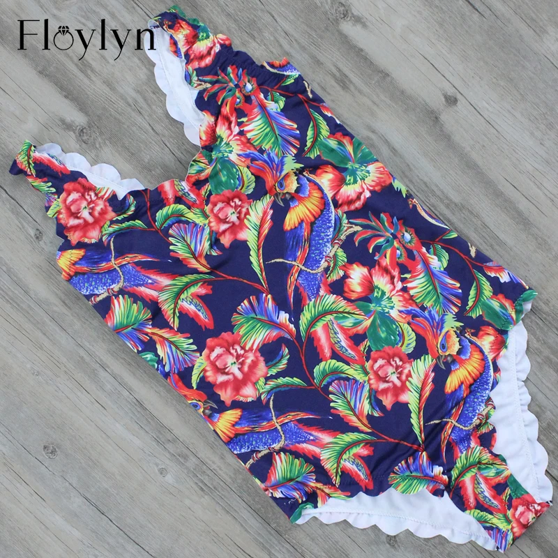 Женский слитный купальник FLOYLYN с принтом красочный женский дизайнерский