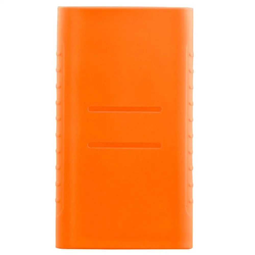 Orange Силиконовый чехол для Xiaomi power Bank 10000mAh PLM02ZM портативный внешний аккумулятор резиновый корпус - Цвет: Orange