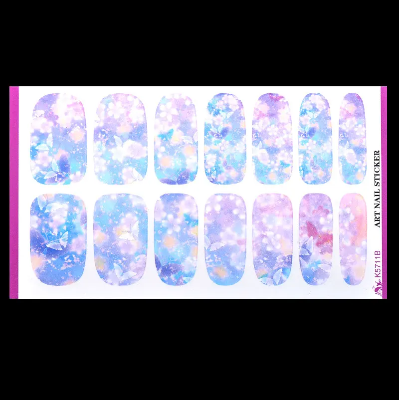 В японском стиле 3D дизайн совет ногтей наклейки на красочный цветок инструменты