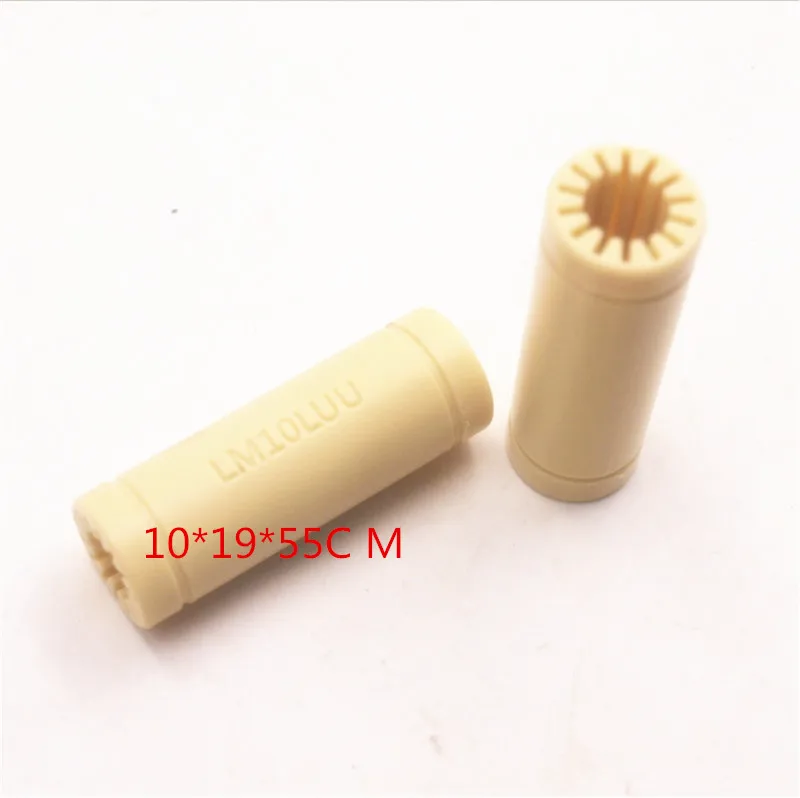 Funssor 10*19*55 мм твердые полимерные LML10UU линейные подшипники втулка LM10LUU 10 Prusa Mendel DIY CNC