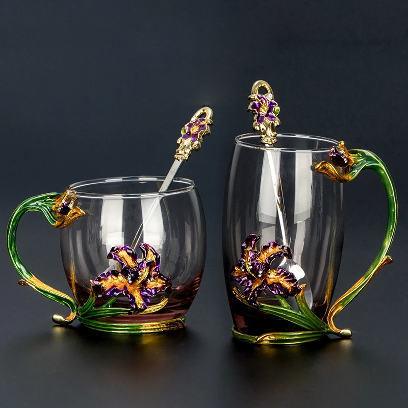 

High quality Heat Resistant Enamel Glass cup,crystal glass mug,Water Milk Coffee Espresso Drinkware For Gift,Tea Set Coffee Cup
