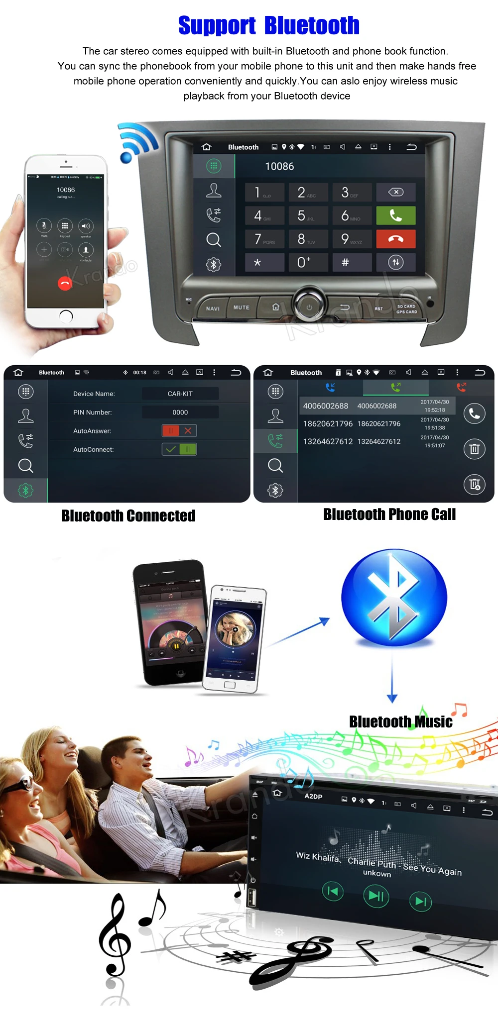 Krando 7 &quotAndroid 8 0 для Ssangyong Rexton 2014 + Автомобильная навигационная и мультимедийная