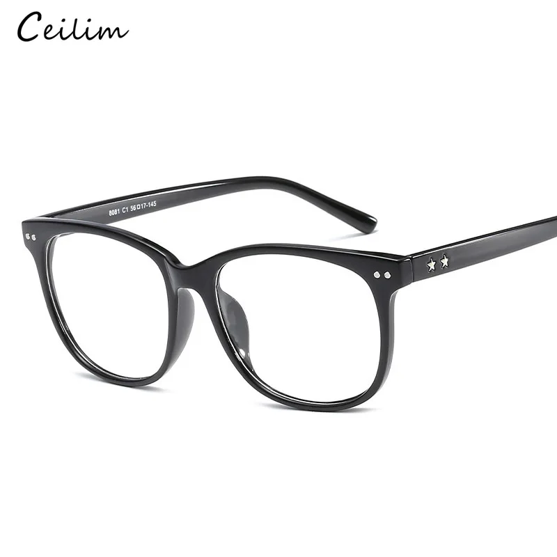 Квадратные прозрачные очки женские Искусственные модные оптические оправы для