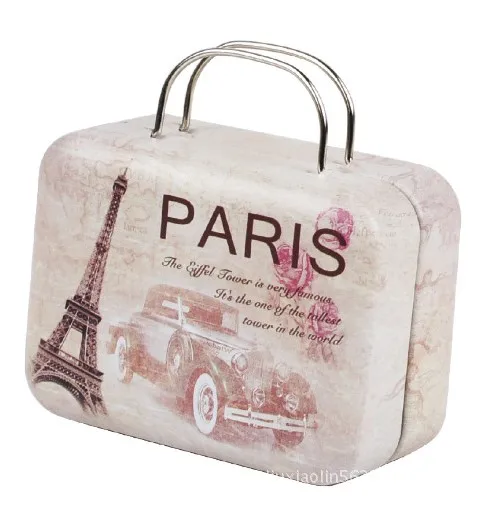 2017 новое поступление винтажная портативная жестяная коробка для хранения/милый