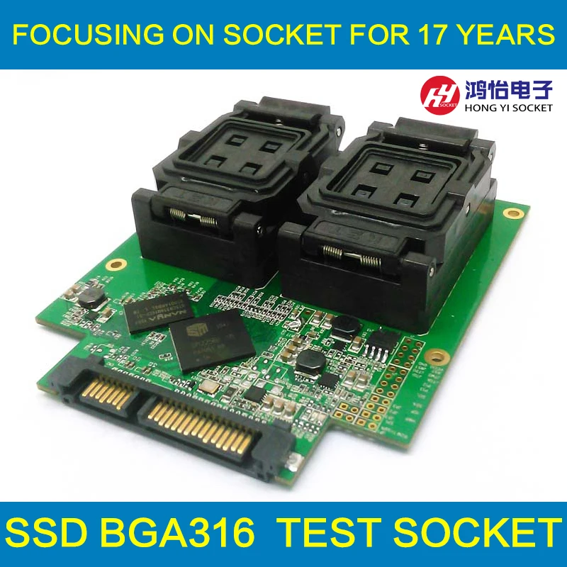 BGA316 clamshell испытательный прибор с SM2256K основным контроллером для тестирования