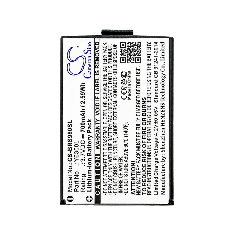 Аккумулятор Cameron Sino 700 мАч для BLINC G2 ONEAL RF710 RF 730 RS 980 RT 712 TORC V200 VCAN Y6300L|Аккумуляторы