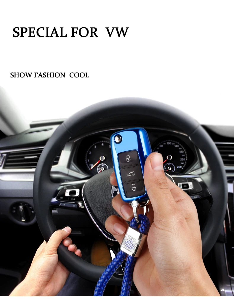 Чехол для автомобильного ключа для Volkswagen polo passat b5 golf 4 5 6 mk6 tiguan golf CrossFox Eos Scirocco jetta аксессуары для автомобильных ключей