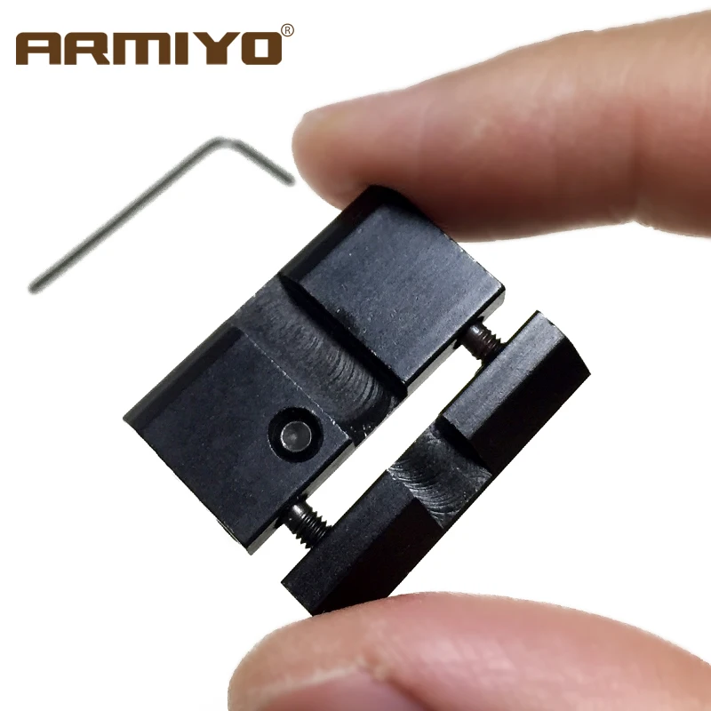

Armiyo Embedded 11mm to 20mm Dovetail to Weaver Picatinny Rack Rail Mount Scope Aluminum Adapter Hunting Shooting Accessories