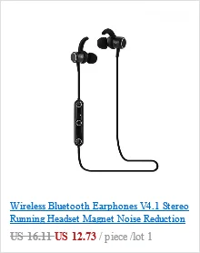 MP3 плеер FM Bluetooth наушники беспроводные стерео музыкальные спортивные наушники гарнитура шумоподавление с микрофоном