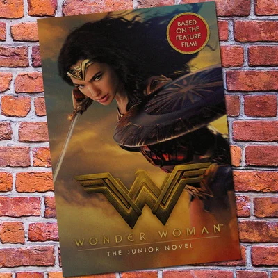 Винтажный бумажный Ретро аниме постер-Wonder Woman DC-poster cudi poster/Винтажный домашний Настенный декор - Цвет: Светло-зеленый