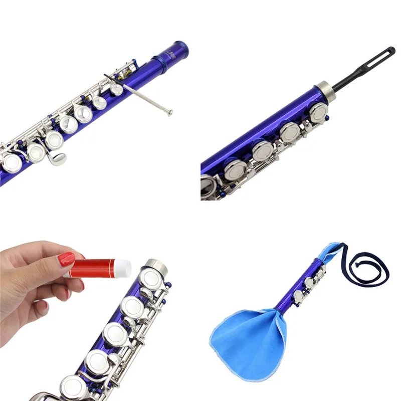 LADE flute five-piece Cleaning Kit Set Cloth Stick Gloves Cork Grease Screwdriver Woodwind Instrument Clean Care | Музыкальные