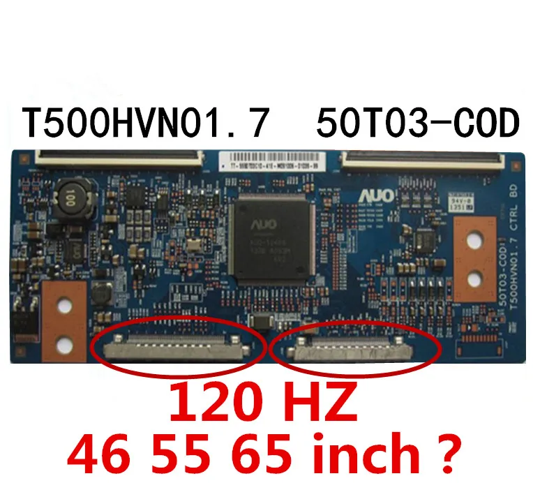100% оригинальная тестовая работа для T500HVN01.7 50T03-COD 50T03-C0D 120 Гц 46/50/55/65 дюйма