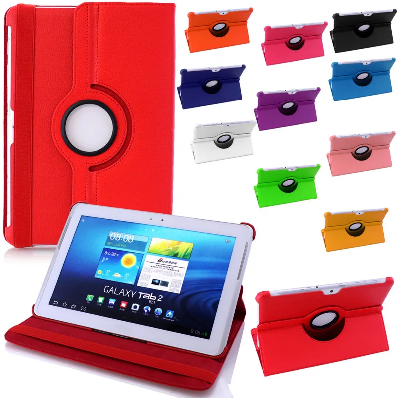 Чехол Funda для Samsung Galaxy Tab 2 10 1 дюйма чехол GT P5100 P5110 P5113 P7500 P7510 Capa_360 градусов|Чехлы