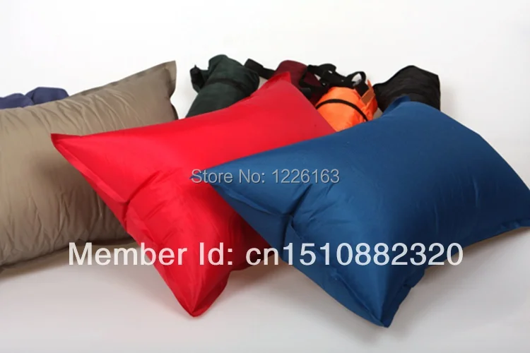 double sided flocking Travel Automatic inflatable pillow cushion rectangle shapePlane body hotel camping random color | Спорт и