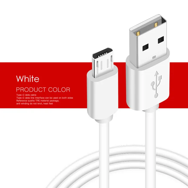 White Suptec Micro USB кабель 2.4A Быстрая Зарядка синхронизация данных кабель для зарядки телефона для Andriod samsung S7 S6 S5 Xiaomi Microusb шнур - Цвет: White